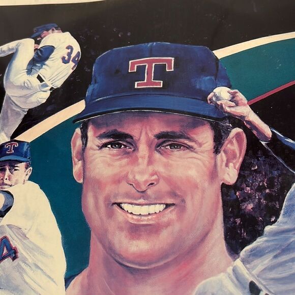 Nolan‎ Ryan Autographed signed Texas Rangers 1992 Angelo Marino framed poster - Picture 14 of 14